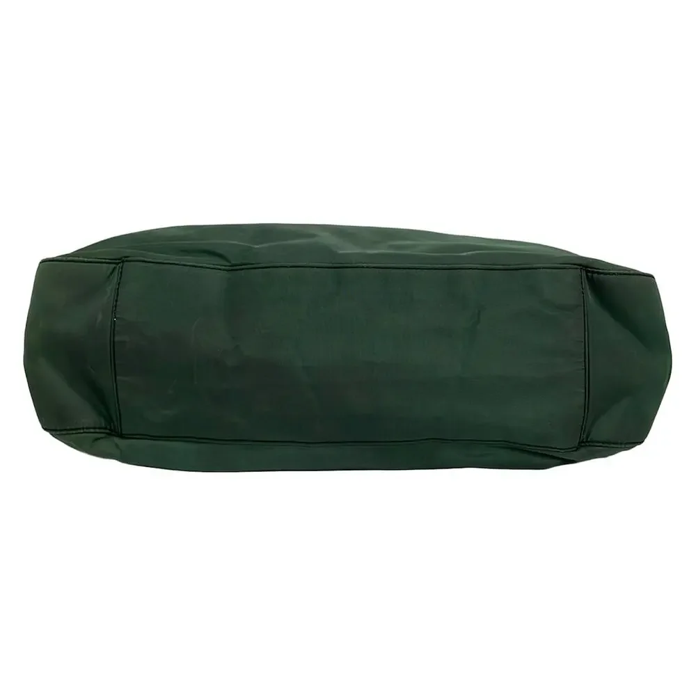 Prada Tote Bag B8367 Green Black Nylon Plastic